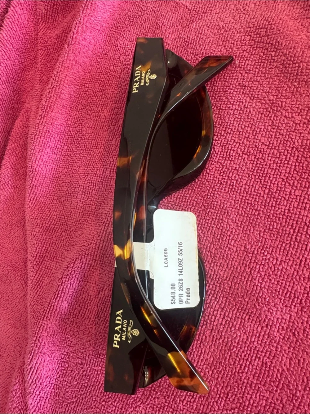 New Prada Tortoiseshell Sunglasses with Dark Lenses with tag